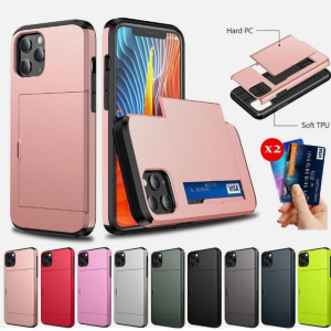 iPhone XR Heavy Duty Back Slide Card Case